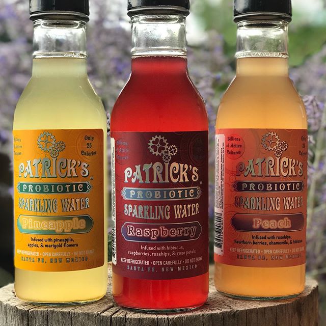 New @drinkpatricks #moneyshot for our #probiotic #sparklingwater drinks - only 25 cal in 12oz, no caffeine, nothing artificial, handmade in #smallbatches in #santafe